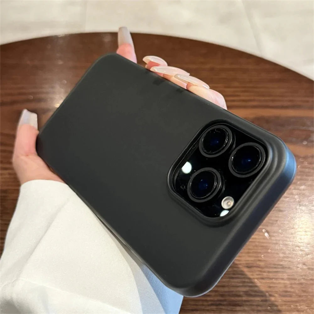 Soft Matte Candy Transparent Phone Case | Shockproof Silicone Bumper Cover for iPhone 11 to 16 Series