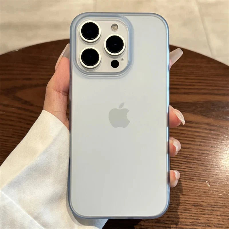 Soft Matte Candy Transparent Phone Case | Shockproof Silicone Bumper Cover for iPhone 11 to 16 Series